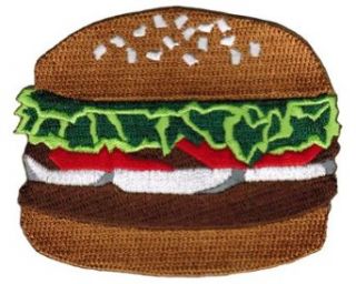 Hamburger Patch Embroidered Iron On Fast Food Burger