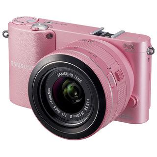 Samsung NX1000 20.3MP Mirrorless Pink Digital SLR Camera with 20 50mm