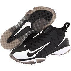 NIKE AIR SPEED NUBBY 5/8 (17 D(M) US, Black/White) Shoes