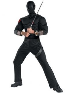 G.I. Joe Snake Eyes Costume Muscle Adult Clothing
