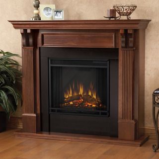 Real Flame Mahogany Finish Electric Fireplace