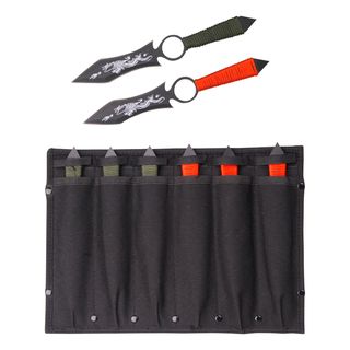 Dragon Wing 7.5 inch Throwing Knife Set with Nylon Sheath (Set of 6