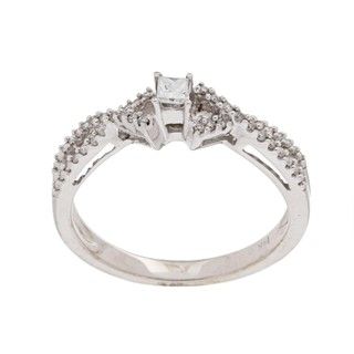 14k White Gold 1/4ct TDW Diamond Engagement Ring (J, I1 I2