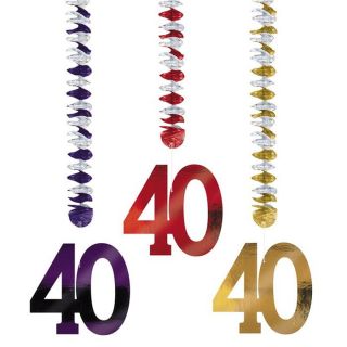 40 (x3)   Achat / Vente DECO ANNIVERSAIRE Guirlande Verticale 40