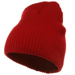 Heavy Grained Beanie Red W16S13E Clothing