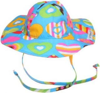 Flap Happy Infant Floppy Hat, Groovy Hearts, Large