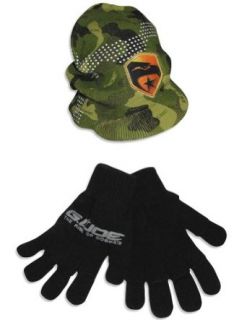 GI Joe   Boys Camouflage Hat And Glove Set, Olive, Black