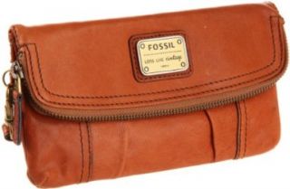 Fossil Emory Fold Over Clutch,Saddle,one size Shoes