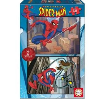 Puzzle 2 x 48 pcs   Spiderman   Achat / Vente PUZZLE Puzzle 2 x 48 pcs