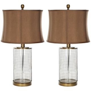 Indoor 1 light Glass Cage Table Lamps (Set of 2)