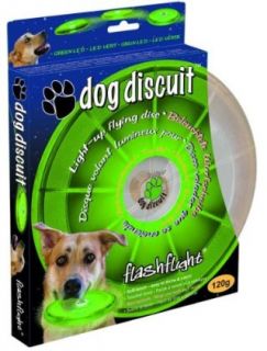 Dog Discuit Green Light Up Disc