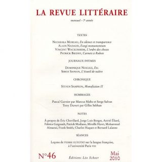 La Revue Litteraire T.46; mai 2010   Achat / Vente livre La Revue