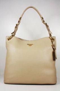 Prada Handbags Large Light Tan Leather BR4892: Clothing
