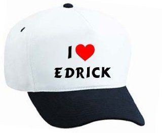 Baseball Cap with I Love Edrick (first name/surname