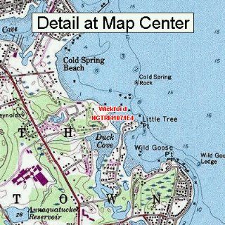 USGS Topographic Quadrangle Map   Wickford, Rhode Island