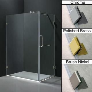 Vigo Frameless Clear Shower Enclosure (36 x 48)