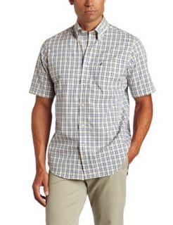 Nautica Mens Single Pocket Multiplaid Shirt, Sunfish