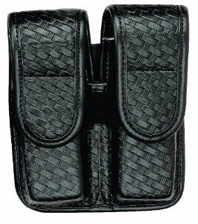 Bianchi 7902 Hi Gloss Double Mag Pouch with Brass Snap