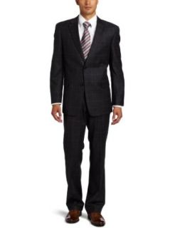 Tommy Hilfiger Mens Windowpane Trim Fit Suit Clothing