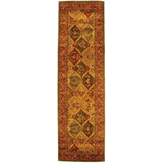 Handmade Heritage Kerman Burgundy Wool Runner (23 x 8)