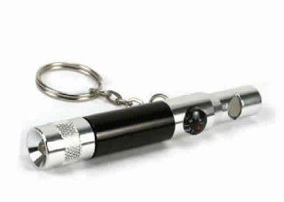 Camping LED Flashlight with Whistle, Compass, Keychain