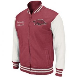 NCAA Arkansas Razorbacks Retro Fleece Jacket Mens: Sports
