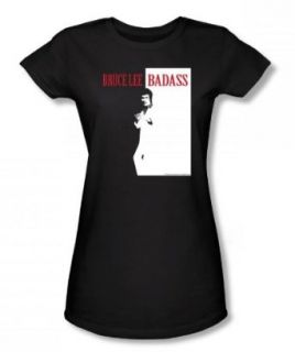 Bruce Lee   Badass Juniors T Shirt In Black: Clothing