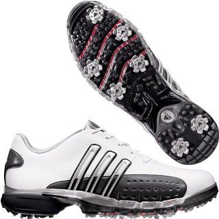 : adidas Powerband Golf Shoe (White/ Metallic/ Silver/ Black ): Shoes
