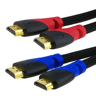Premium Mesh Black 6 foot M/M HDMI Cable