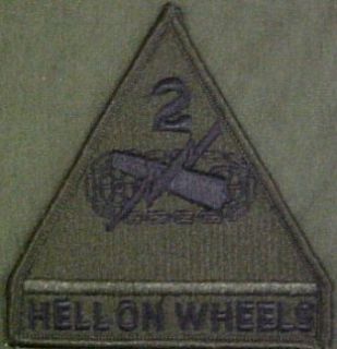 2nd Armored Division Subdued Patch Clothing