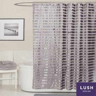Lush Decor Royal Tide Grey Shower Curtain