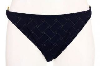 Shoshanna Geo Crochet Navy Bikini Bottom, X Large