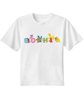 Personalized Sesame Street Characters Name T Shirt