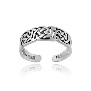 Mondevio Highly Polished Sterling Silver/Gold overlay Celtic knot Toe