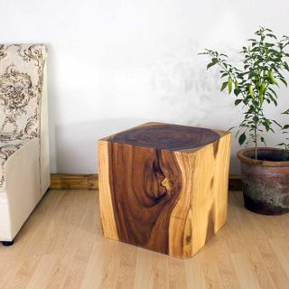 Wooden Cube 18 Tung Oil End Table (Thailand)