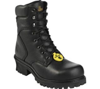 Chippewa 55120 Mens 8 Inch Black Steel Toe Iq Shoes