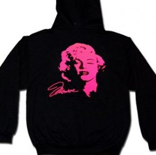 Marilyn Monroe and Signature In Pink Neon Hooded Mens