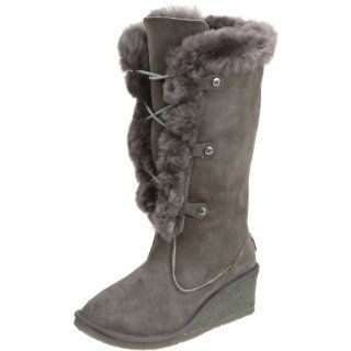  Koolaburra Womens Shasta Suede Wedge Boot, Grey, 8 M US Shoes