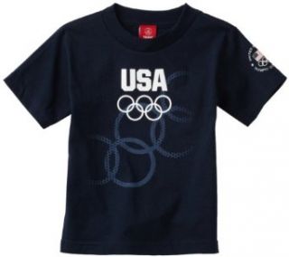 Team USA Boys Olympic Rings Short Sleeve Tee (Navy,Medium