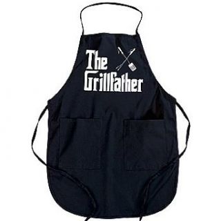 The Grillfather Apron Mens Black Hilarious Summer