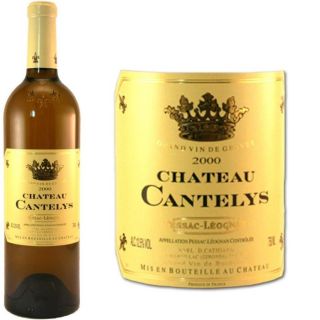 Château Cantelys Pessac Leognan Blanc 2000   Achat / Vente VIN BLANC