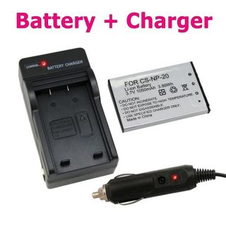 Li ion Battery/ Compact Battery Charger Set for Casio NP 20