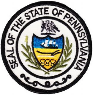 Pennsylvania   3 Round State Seal Patch: Clothing