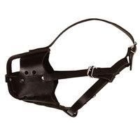 COLLIER   HARNAIS Museliere policiere cuir chien T6   63 cm   Noire