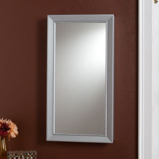 Serenity Wall mount Jewelry Storage Mirror with Silver Finish Today: $