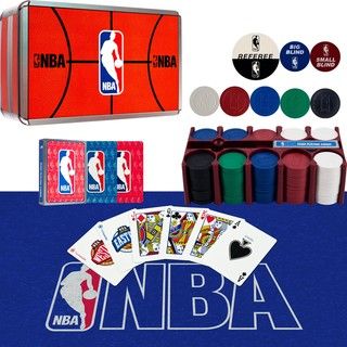 NBA 200 chip Poker Set with Collectors Tin (Set of 2)