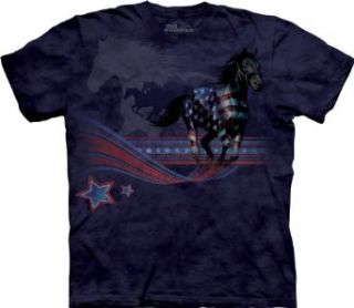 The Mountain Horse Flag Patriotic Adult Tee T shirt