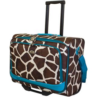 American Flyer Teal Giraffe 17 inch Rolling Carry On