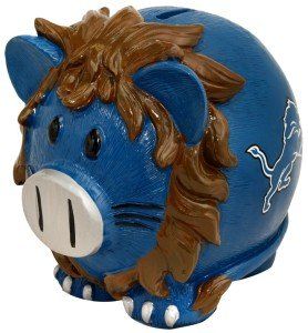 Detroit Lions Small Thematic Piggy Bank