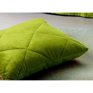Housse de coussin zippée 60 cm x 60 cm, vert, 100% polyester touché
